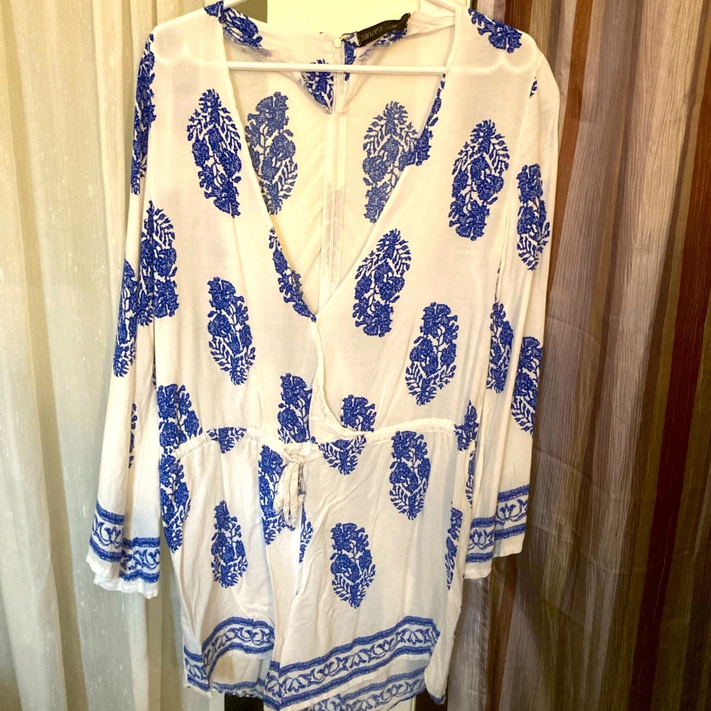 Romper Bathing Suit Cover or Very Low Rise Romper. Light Fabric, Flowing Fit.